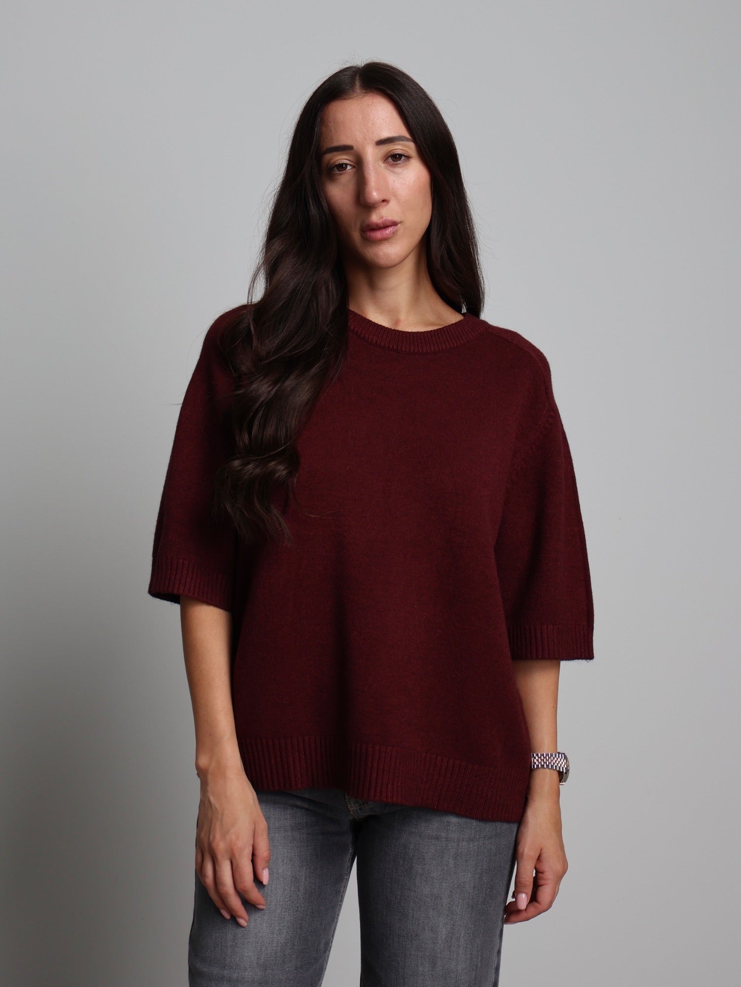 PULLOVER MEZZA MANICA Bordeaux VEVE VE425;PULLOVER MEZZA MANICA Bordeaux VEVE VE425 — foto 2