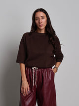 PULLOVER MEZZA MANICA - Moka
