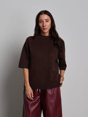 PULLOVER MEZZA MANICA Moka VEVE VE425;PULLOVER MEZZA MANICA Moka VEVE VE425 — foto 2;PULLOVER MEZZA MANICA Moka VEVE VE425 — foto 3