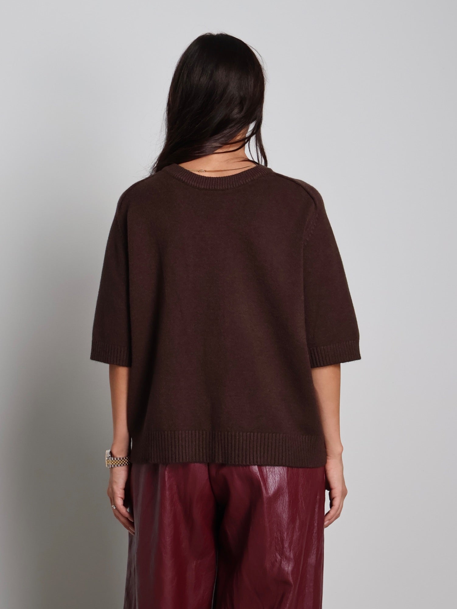 PULLOVER MEZZA MANICA Moka VEVE VE425;PULLOVER MEZZA MANICA Moka VEVE VE425 — foto 2;PULLOVER MEZZA MANICA Moka VEVE VE425 — foto 3