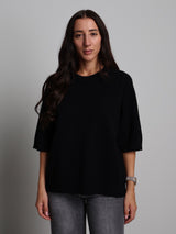 PULLOVER MEZZA MANICA - Nero