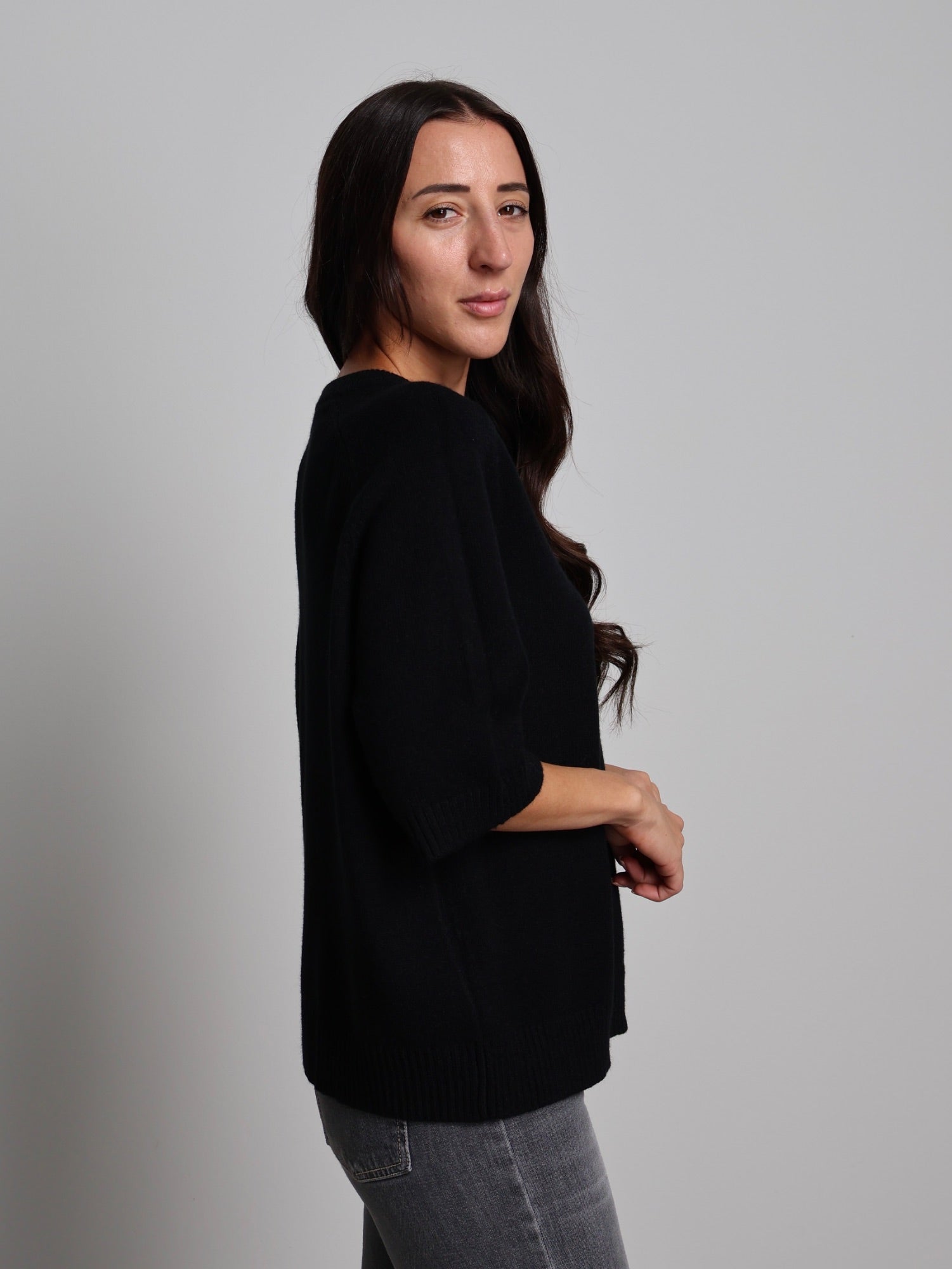 PULLOVER MEZZA MANICA Nero VEVE VE425;PULLOVER MEZZA MANICA Nero VEVE VE425 — foto 2