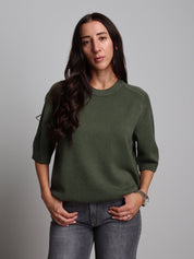 PULLOVER MEZZA MANICA Verde-militare VEVE VE425;PULLOVER MEZZA MANICA Verde-militare VEVE VE425 — foto 2;PULLOVER MEZZA MANICA Verde-militare VEVE VE425 — foto 3