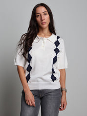 POLO ROMBI Bianco-ottico VEVE VE426;POLO ROMBI Bianco-ottico VEVE VE426 — foto 2;POLO ROMBI Bianco-ottico VEVE VE426 — foto 3