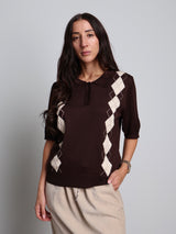 POLO ROMBI - Moka