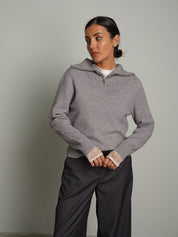 Polo zip costina Grigio VEVE VE428;Polo zip costina Grigio VEVE VE428 — foto 2;Polo zip costina Grigio VEVE VE428 — foto 3;Polo zip costina Grigio VEVE VE428 — foto 4