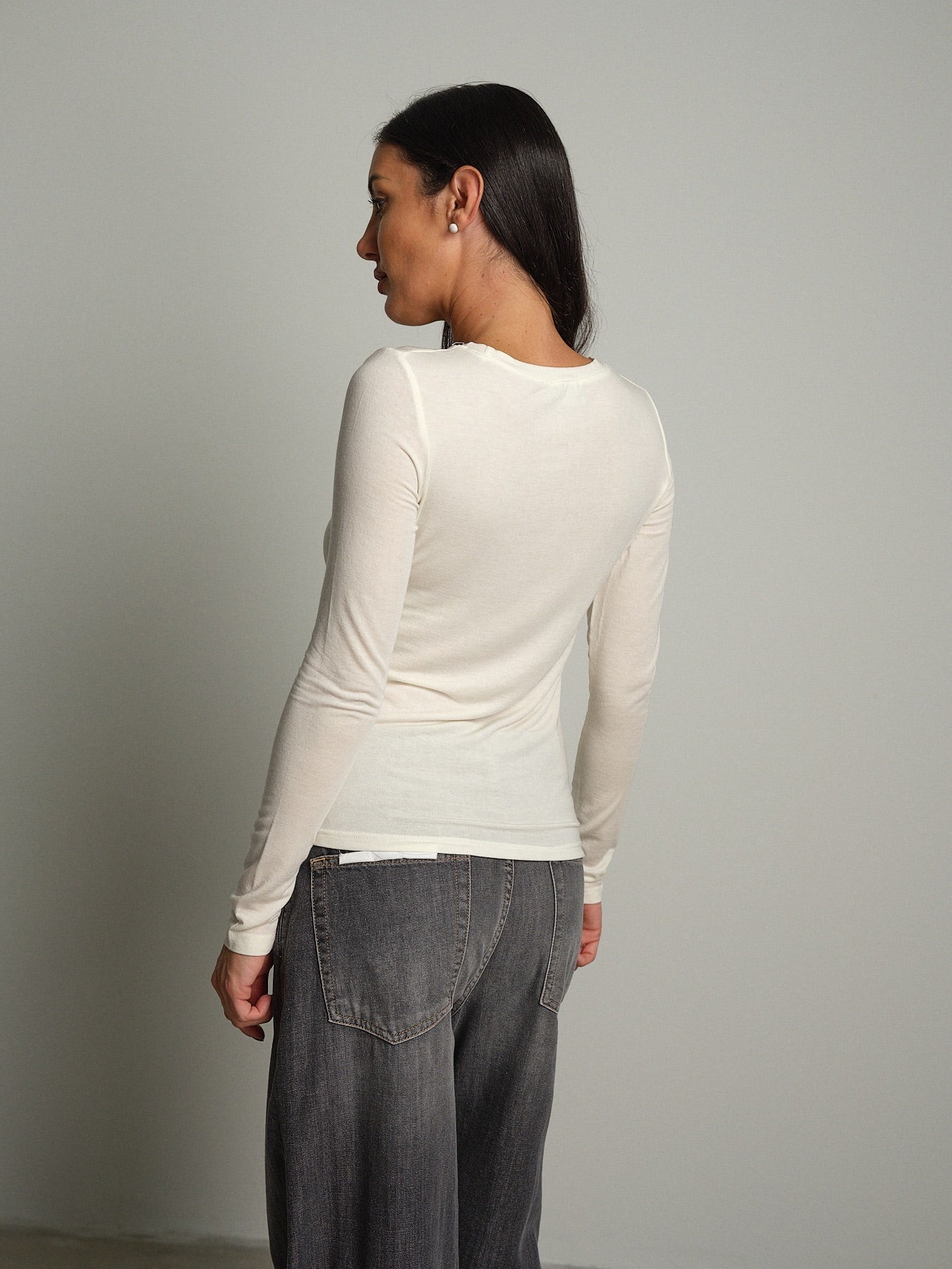 Maglia girocollo mito lana Panna VEVE VE430;Maglia girocollo mito lana Panna VEVE VE430 — foto 2