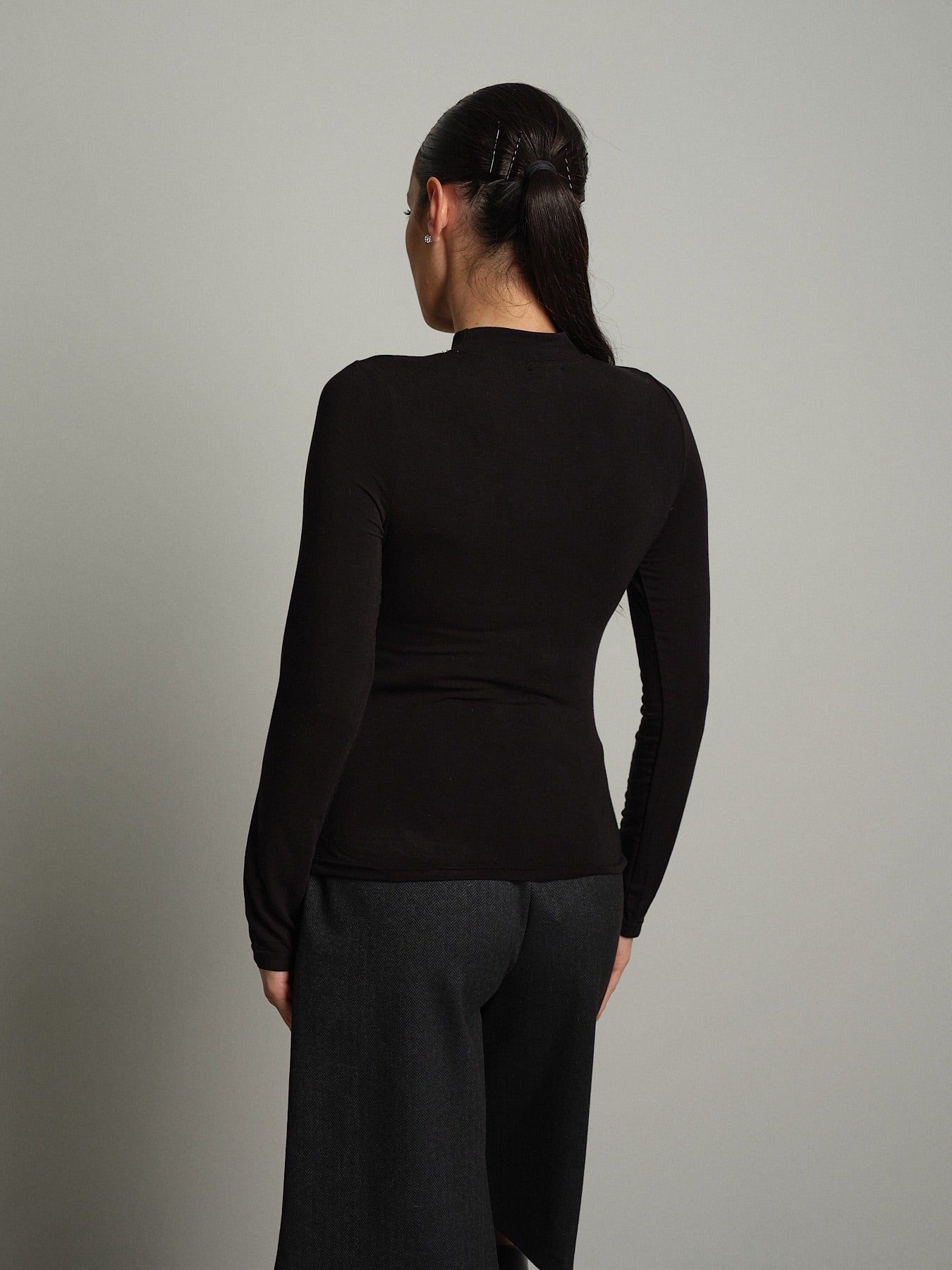 Maglia girocollo misto lana baseball Nero VEVE VE440;Maglia girocollo misto lana baseball Nero VEVE VE440 — foto 2;Maglia girocollo misto lana baseball Nero VEVE VE440 — foto 3