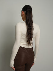 Pull collo cratere manica lunga Panna VEVE VE442;Pull collo cratere manica lunga Panna VEVE VE442 — foto 2;Pull collo cratere manica lunga Panna VEVE VE442 — foto 3