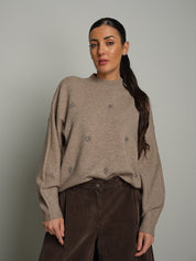 Pullover cabochon Beige Veve VE444;Pullover cabochon Beige Veve VE444 — foto 2;Pullover cabochon Beige Veve VE444 — foto 3;Pullover cabochon Beige Veve VE444 — foto 4;Pullover cabochon Beige Veve VE444 — foto 5