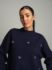 Pullover cabochon Blu-notte Veve VE444;Pullover cabochon Blu-notte Veve VE444 — foto 2;Pullover cabochon Blu-notte Veve VE444 — foto 3