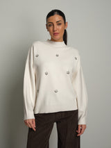 Pullover cabochon  - Panna