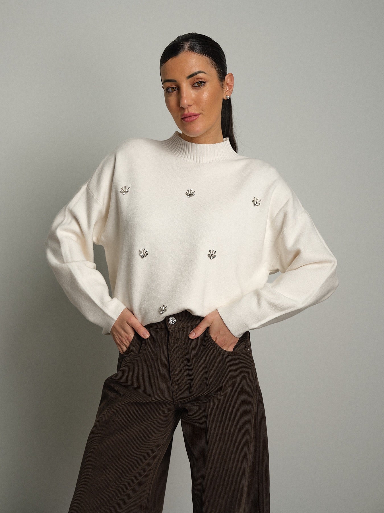 Pullover cabochon Panna Veve VE444;Pullover cabochon Panna Veve VE444 — foto 2;Pullover cabochon Panna Veve VE444 — foto 3;Pullover cabochon Panna Veve VE444 — foto 4;Pullover cabochon Panna Veve VE444 — foto 5