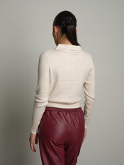 Cardigan polo bottoni Burro Veve VE446;Cardigan polo bottoni Burro Veve VE446 — foto 2;Cardigan polo bottoni Burro Veve VE446 — foto 3
