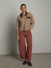 Cardigan orli ecopelle Beige VEVE VE447;Cardigan orli ecopelle Beige VEVE VE447 — foto 2;Cardigan orli ecopelle Beige VEVE VE447 — foto 3;Cardigan orli ecopelle Beige VEVE VE447 — foto 4