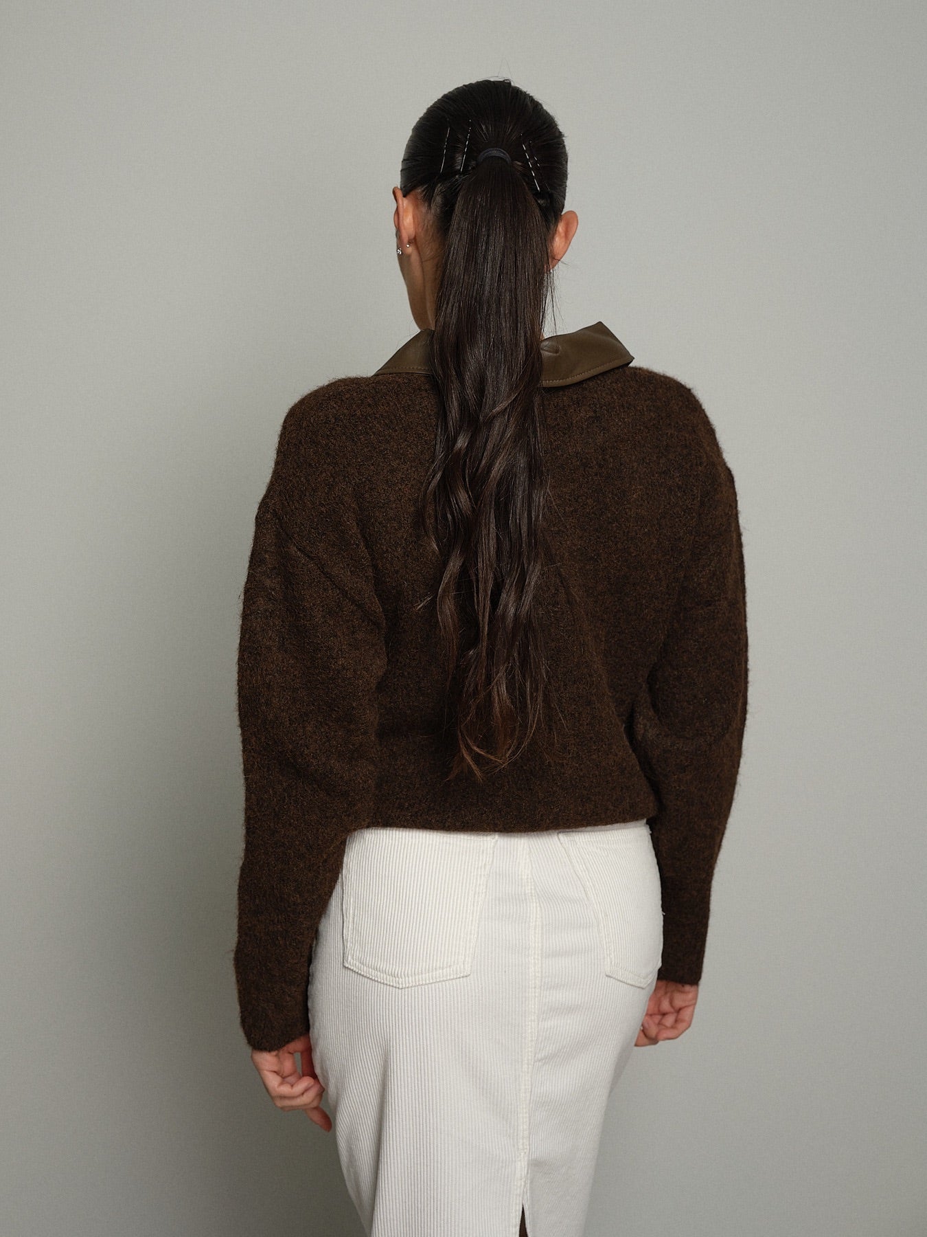Cardigan orli ecopelle Moro VEVE VE447;Cardigan orli ecopelle Moro VEVE VE447 — foto 2;Cardigan orli ecopelle Moro VEVE VE447 — foto 3;Cardigan orli ecopelle Moro VEVE VE447 — foto 4