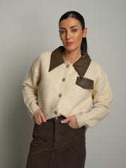 Cardigan orli ecopelle Panna VEVE VE447;Cardigan orli ecopelle Panna VEVE VE447 — foto 2;Cardigan orli ecopelle Panna VEVE VE447 — foto 3;Cardigan orli ecopelle Panna VEVE VE447 — foto 4;Cardigan orli ecopelle Panna VEVE VE447 — foto 5