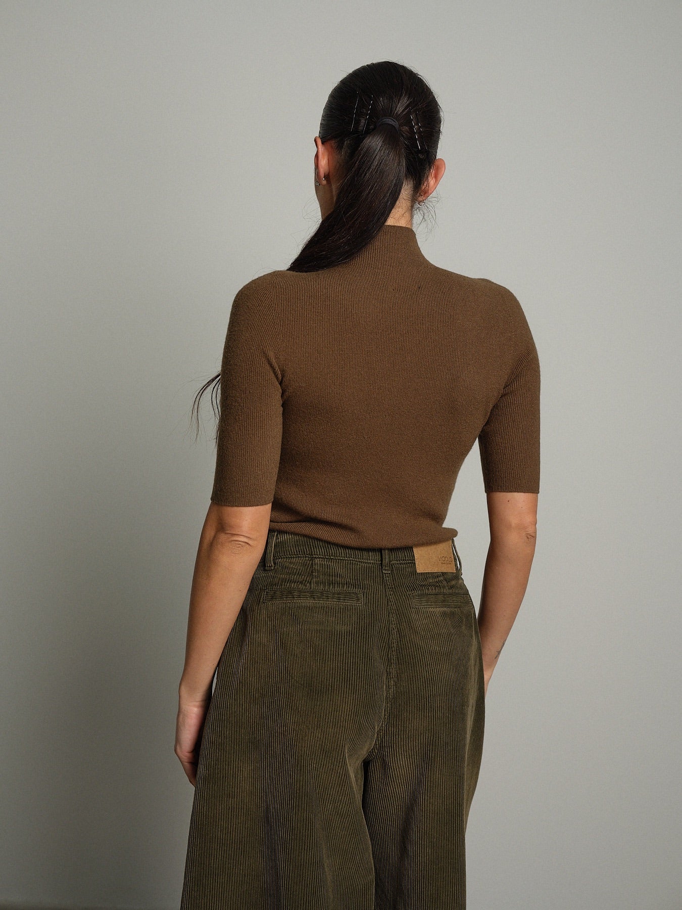 Pull collo cratere manica corta Verde-militare VEVE VE448;Pull collo cratere manica corta Verde-militare VEVE VE448 — foto 2;Pull collo cratere manica corta Verde-militare VEVE VE448 — foto 3