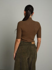 Pull collo cratere manica corta Verde-militare VEVE VE448;Pull collo cratere manica corta Verde-militare VEVE VE448 — foto 2;Pull collo cratere manica corta Verde-militare VEVE VE448 — foto 3