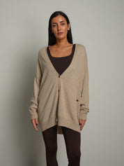 Cardigan lungo scollo V Beige Vicolo 2AC2028;Cardigan lungo scollo V Beige Vicolo 2AC2028 — foto 2;Cardigan lungo scollo V Beige Vicolo 2AC2028 — foto 3;Cardigan lungo scollo V Beige Vicolo 2AC2028 — foto 4;Cardigan lungo scollo V Beige Vicolo 2AC2028 — foto 5