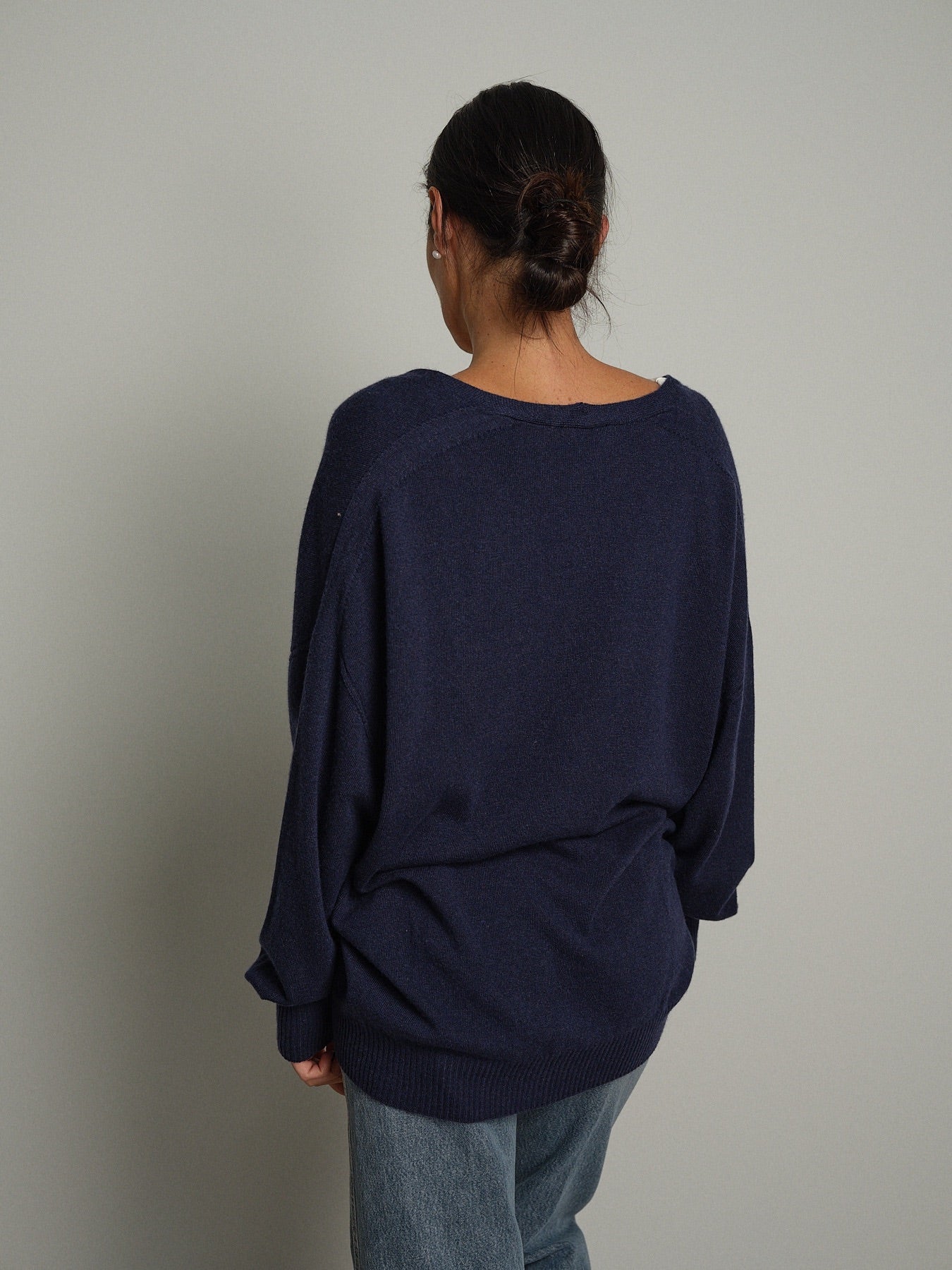 cardigan lungo scollo V Blu-notte Vicolo 2AC2028;cardigan lungo scollo V Blu-notte Vicolo 2AC2028 — foto 2;cardigan lungo scollo V Blu-notte Vicolo 2AC2028 — foto 3