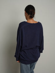 cardigan lungo scollo V Blu-notte Vicolo 2AC2028;cardigan lungo scollo V Blu-notte Vicolo 2AC2028 — foto 2;cardigan lungo scollo V Blu-notte Vicolo 2AC2028 — foto 3