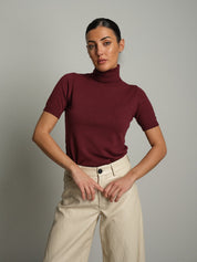 Dolcevita manica corta Bordeaux Vicolo 2AC2053;Dolcevita manica corta Bordeaux Vicolo 2AC2053 — foto 2;Dolcevita manica corta Bordeaux Vicolo 2AC2053 — foto 3;Dolcevita manica corta Bordeaux Vicolo 2AC2053 — foto 4