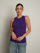 canotta drappeggio - viola
