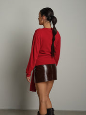 Pullover fascia in vita Rosso Vicolo 2AC2120;Pullover fascia in vita Rosso Vicolo 2AC2120 — foto 2;Pullover fascia in vita Rosso Vicolo 2AC2120 — foto 3;Pullover fascia in vita Rosso Vicolo 2AC2120 — foto 4
