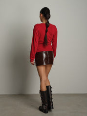 Pullover fascia in vita Rosso Vicolo 2AC2120;Pullover fascia in vita Rosso Vicolo 2AC2120 — foto 2;Pullover fascia in vita Rosso Vicolo 2AC2120 — foto 3;Pullover fascia in vita Rosso Vicolo 2AC2120 — foto 4