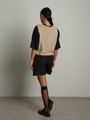 Gilet scollo V misto lana Beige Vicolo 2AC2162;Gilet scollo V misto lana Beige Vicolo 2AC2162 — foto 2;Gilet scollo V misto lana Beige Vicolo 2AC2162 — foto 3;Gilet scollo V misto lana Beige Vicolo 2AC2162 — foto 4