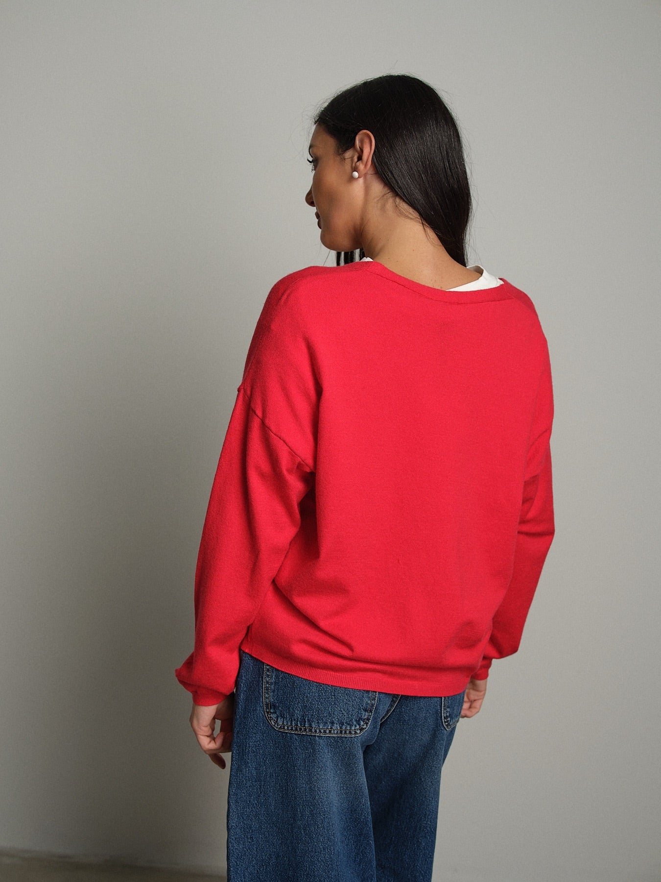 Cardigan due bottoni Rosso Vicolo 2AC2172;Cardigan due bottoni Rosso Vicolo 2AC2172 — foto 2;Cardigan due bottoni Rosso Vicolo 2AC2172 — foto 3