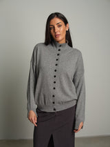 Cardigan bottoni - Grigio