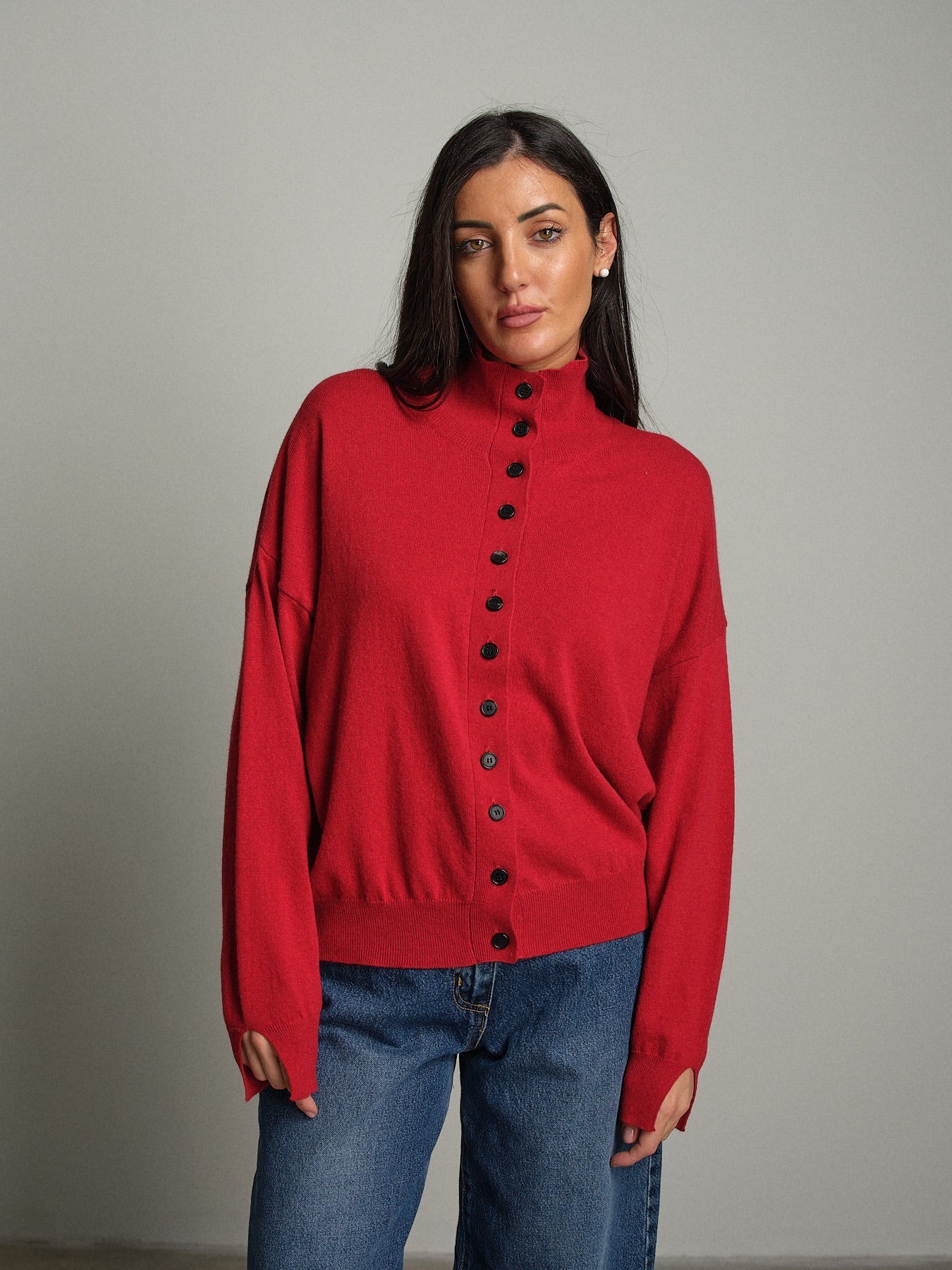 Cardigan bottoni Rosso Vicolo 2AC2175;Cardigan bottoni Rosso Vicolo 2AC2175 — foto 2;Cardigan bottoni Rosso Vicolo 2AC2175 — foto 3;Cardigan bottoni Rosso Vicolo 2AC2175 — foto 4