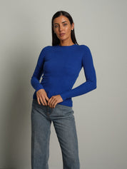 Pullover costina girocollo Blu Vicolo 2AC2178;Pullover costina girocollo Blu Vicolo 2AC2178 — foto 2;Pullover costina girocollo Blu Vicolo 2AC2178 — foto 3;Pullover costina girocollo Blu Vicolo 2AC2178 — foto 4