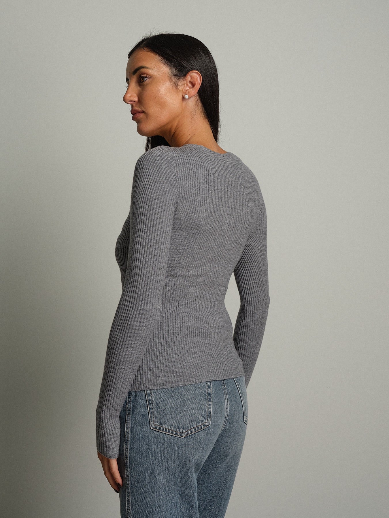 Pullover costina girocollo Grigio Vicolo 2AC2178;Pullover costina girocollo Grigio Vicolo 2AC2178 — foto 2;Pullover costina girocollo Grigio Vicolo 2AC2178 — foto 3