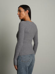 Pullover costina girocollo Grigio Vicolo 2AC2178;Pullover costina girocollo Grigio Vicolo 2AC2178 — foto 2;Pullover costina girocollo Grigio Vicolo 2AC2178 — foto 3