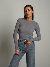 Pullover costina girocollo Grigio Vicolo 2AC2178;Pullover costina girocollo Grigio Vicolo 2AC2178 — foto 2;Pullover costina girocollo Grigio Vicolo 2AC2178 — foto 3