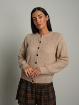 Cardigan bottoni - Beige