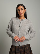 Cardigan bottoni - Grigio perla