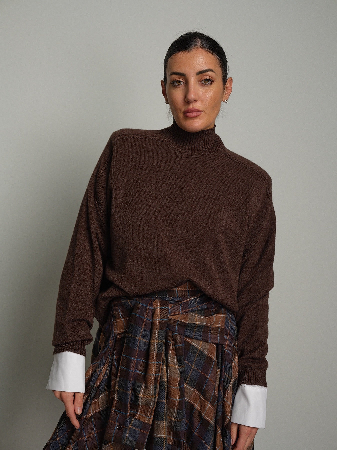 Pullover collo cratere cuciture Moro Vicolo 7AC7053;Pullover collo cratere cuciture Moro Vicolo 7AC7053 — foto 2;Pullover collo cratere cuciture Moro Vicolo 7AC7053 — foto 3;Pullover collo cratere cuciture Moro Vicolo 7AC7053 — foto 4
