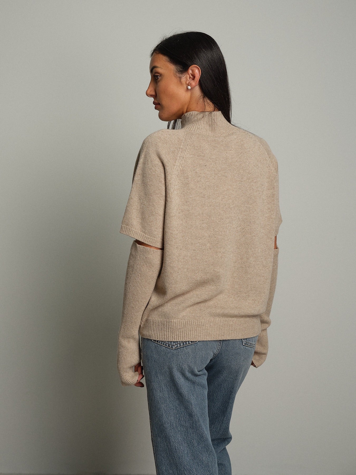 Pullover manicotto Beige Vicolo 7AC7190;Pullover manicotto Beige Vicolo 7AC7190 — foto 2;Pullover manicotto Beige Vicolo 7AC7190 — foto 3