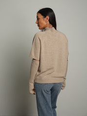 Pullover manicotto Beige Vicolo 7AC7190;Pullover manicotto Beige Vicolo 7AC7190 — foto 2;Pullover manicotto Beige Vicolo 7AC7190 — foto 3