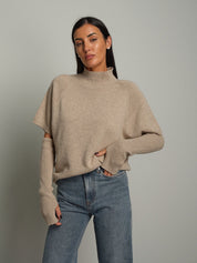 Pullover manicotto Beige Vicolo 7AC7190;Pullover manicotto Beige Vicolo 7AC7190 — foto 2;Pullover manicotto Beige Vicolo 7AC7190 — foto 3