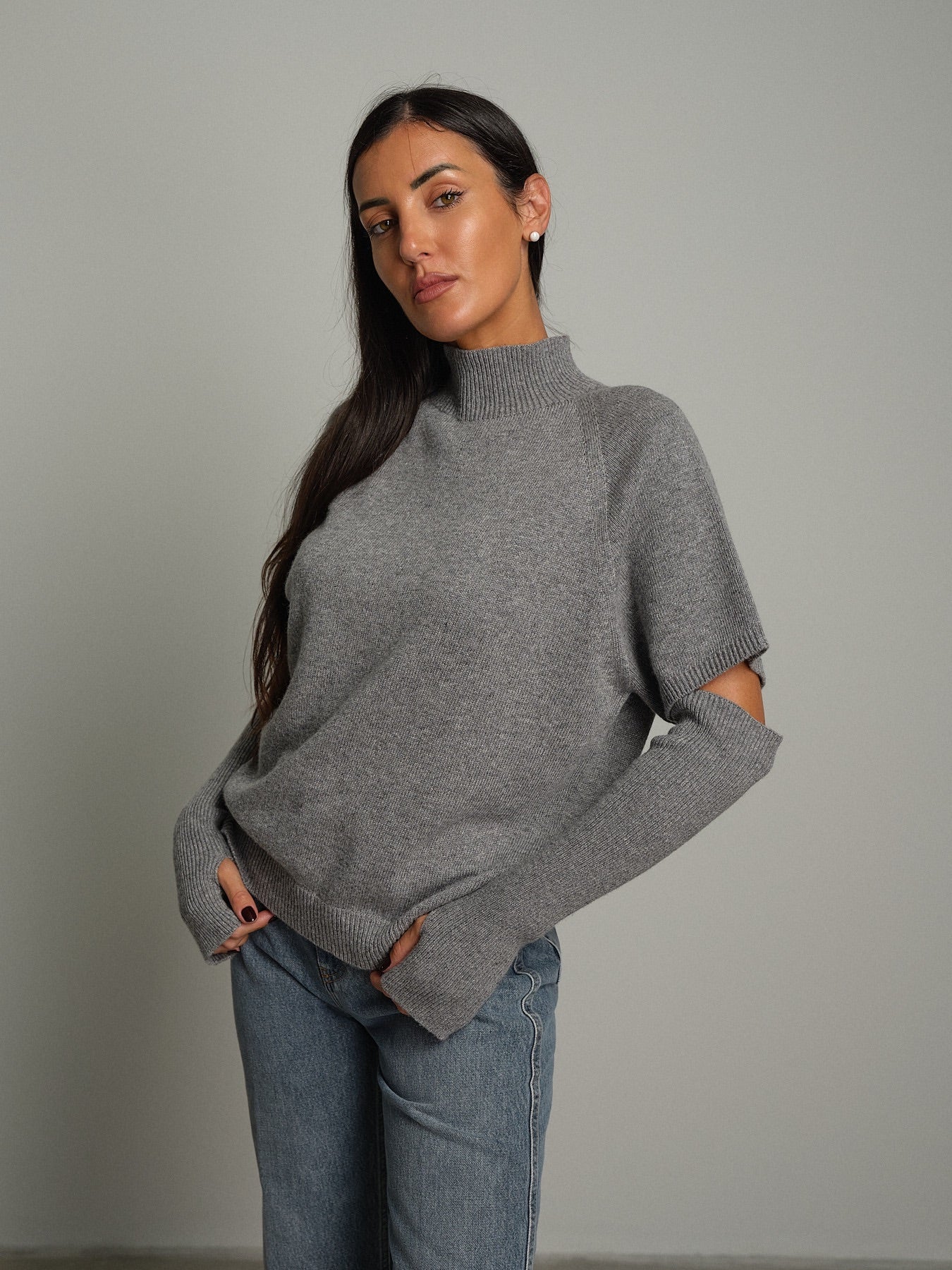 Pullover manicotto Grigio Vicolo 7AC7190;Pullover manicotto Grigio Vicolo 7AC7190 — foto 2;Pullover manicotto Grigio Vicolo 7AC7190 — foto 3;Pullover manicotto Grigio Vicolo 7AC7190 — foto 4
