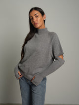 Pullover manicotto - Grigio