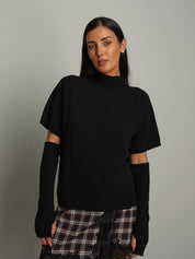 Pullover manicotto Nero Vicolo 7AC7190;Pullover manicotto Nero Vicolo 7AC7190 — foto 2;Pullover manicotto Nero Vicolo 7AC7190 — foto 3;Pullover manicotto Nero Vicolo 7AC7190 — foto 4;Pullover manicotto Nero Vicolo 7AC7190 — foto 5