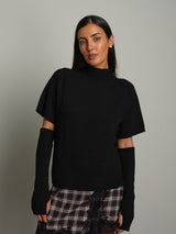 Pullover manicotto - Nero
