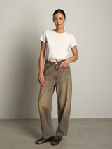 jeans laila slavato scuro - Grigio