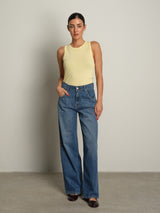jeans mia abrasioni tasche - Denim